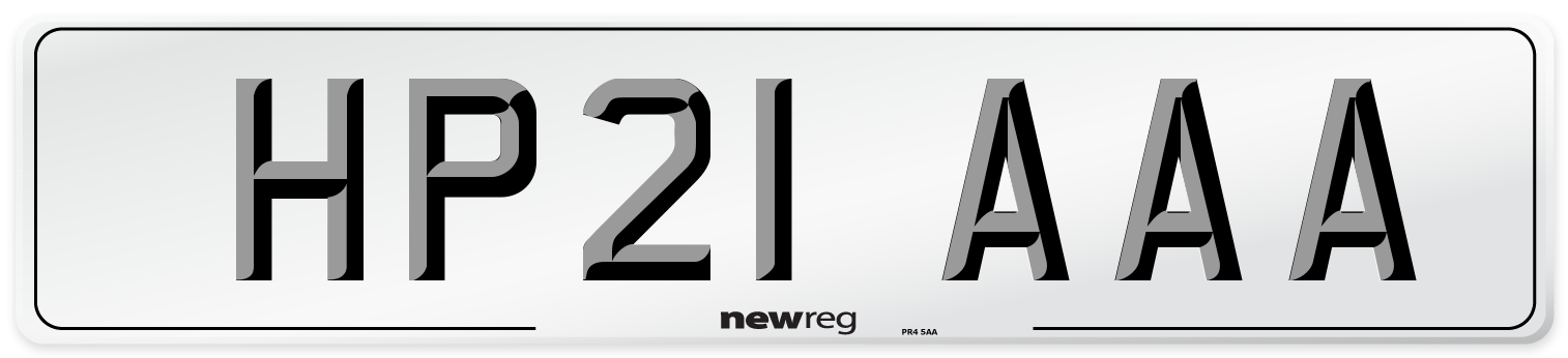 HP21 AAA Number Plate from New Reg